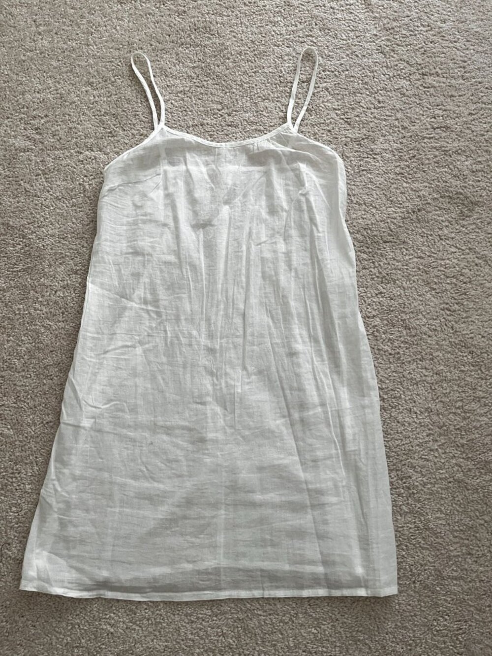 NWOT GAP x DOEN Dress White Cotton Poplin Slip Cami Mini Chemise Sleeveless Loun